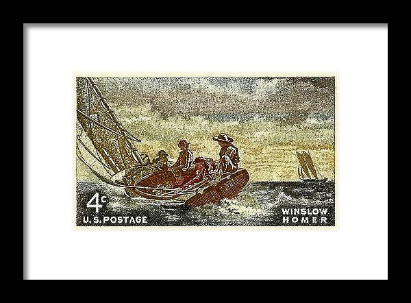 Postage Stamps Framed Print featuring the photograph 1962 Winslow Homer Postage Stamp by David Patterson