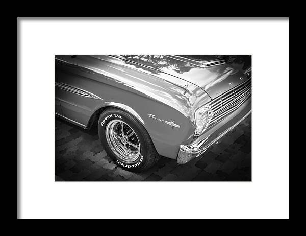 1963 Ford Falcon Sprint Framed Print featuring the photograph 1963 Ford Falcon Sprint Convertible BW by Rich Franco