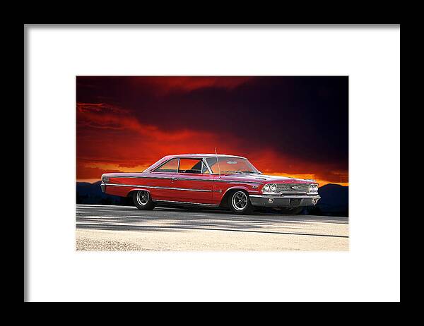 Alloy Framed Print featuring the photograph 1963 Ford Galaxie 427 by Dave Koontz