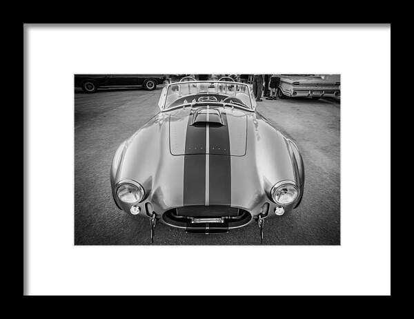 1965 Ford Ac Cobra Framed Print featuring the photograph 1965 Ford AC Cobra Replica Painted BW by Rich Franco