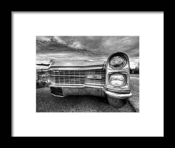 Cadillac Framed Print featuring the photograph 1966 Cadillac Grille and Headlights by Gill Billington