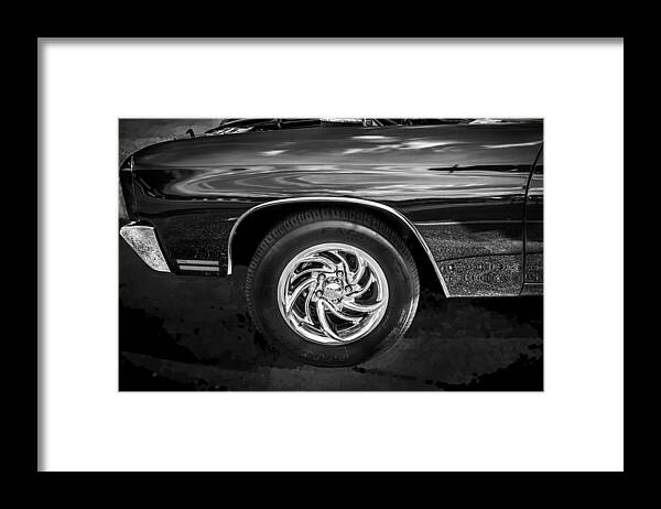 1970 Chevelle Framed Print featuring the photograph 1970 Chevy Chevelle 454 SS BW  by Rich Franco