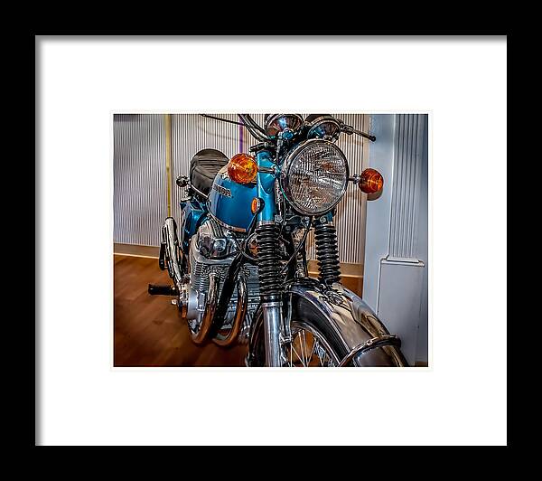 Motorcycle Framed Print featuring the photograph 1970 Honda CB 750 by Steve Benefiel
