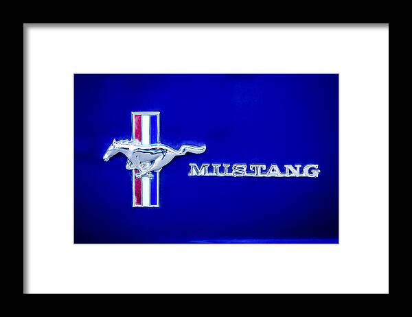 1971 Ford Mustang Boss 351 Emblem Framed Print featuring the photograph 1971 Ford Mustang Boss 351 Emblem by Jill Reger