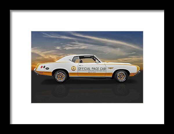 Frank J Benz Framed Print featuring the photograph 1972 Hurst Olds Pace Car by Frank J Benz