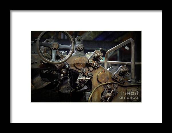 Mechaniscm Framed Print featuring the photograph 19th Century Printing Press by Heiko Koehrer-Wagner