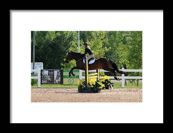 Horse Framed Print featuring the photograph 1jumper188 by Janice Byer