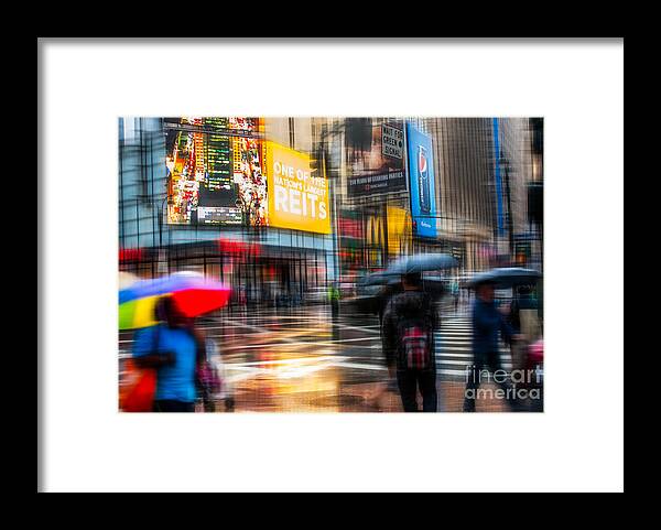 Nyc Framed Print featuring the photograph A Rainy Day In New York by Hannes Cmarits