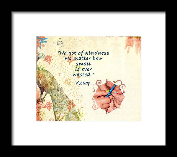 Cards Framed Print featuring the photograph Act of Kindness #2 by Linda Cox