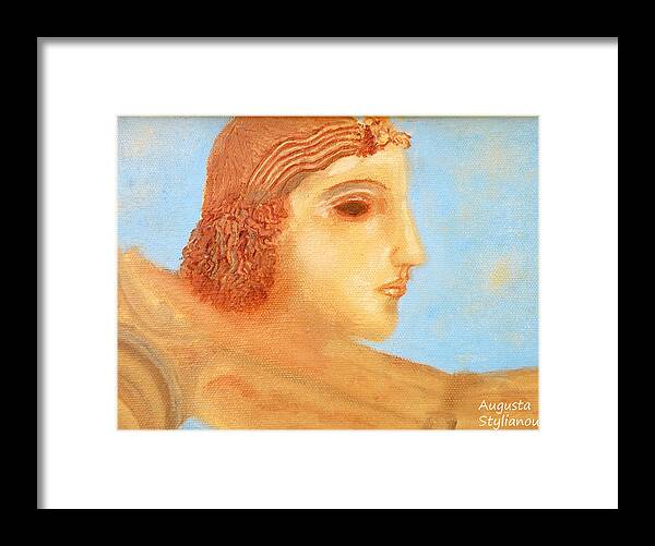 Augusta Stylianou Framed Print featuring the painting Apollo Hylates by Augusta Stylianou
