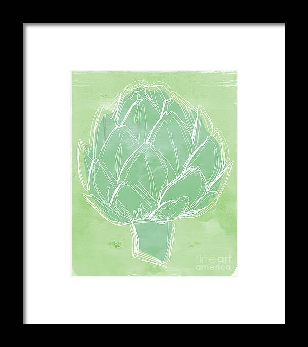 Artichoke Framed Print featuring the painting Artichoke by Linda Woods