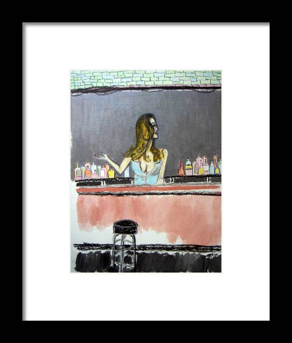 Bartender Framed Print featuring the painting Bartender #2 by Culture Cruxxx