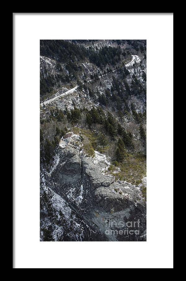 North Carolina Framed Print featuring the photograph Blue Ridge Parkway - Devil's Courthouse - Aerial Photo #2 by David Oppenheimer