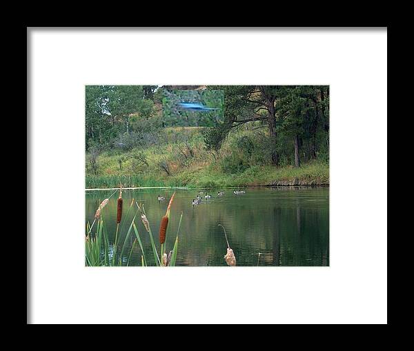 Ufo Framed Print featuring the photograph Blue Unknown Flyer #2 by Vaswaith Elengwin