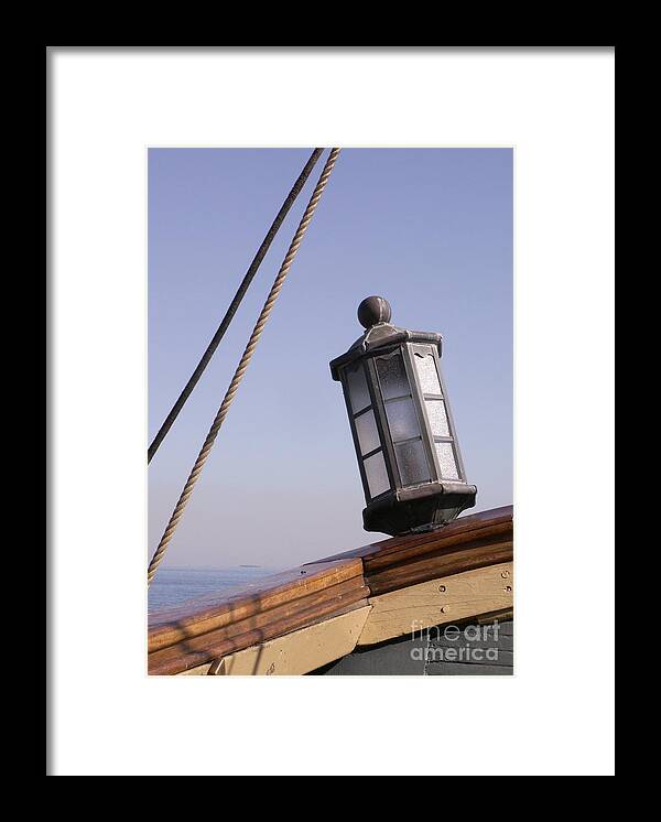 Ship Framed Print featuring the photograph Bow Lantern by Valerie Reeves