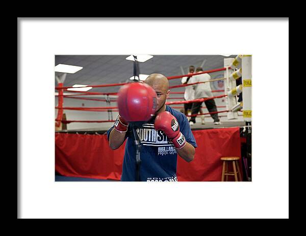 People Framed Print featuring the photograph Boxer Training #2 by Jim West