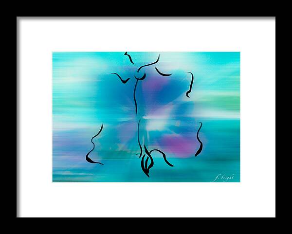 Butterfly Framed Print featuring the mixed media Butterfly Abstract 2 #2 by Frank Bright