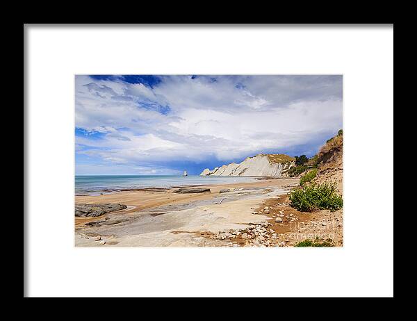 Beach Framed Print featuring the photograph Cape Kidnappers Hawkes Bay New Zealand #2 by Colin and Linda McKie