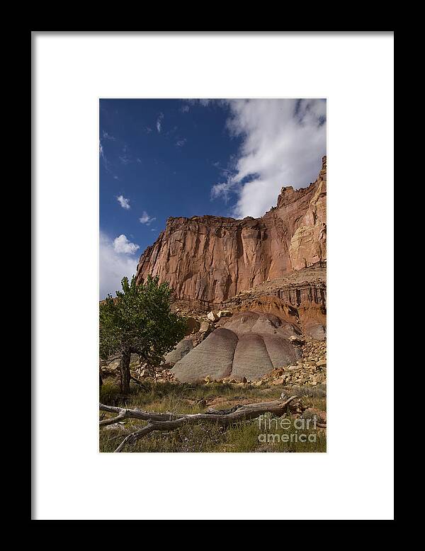 Red Framed Print featuring the photograph Capitol Reef #2 by Timothy Johnson