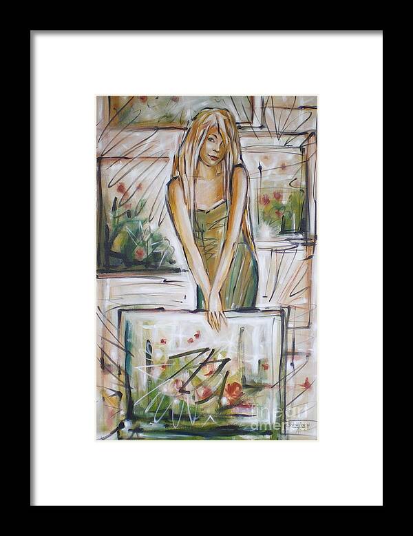 Girl Framed Print featuring the painting Cheeky Bugger 260309 #1 by Selena Boron