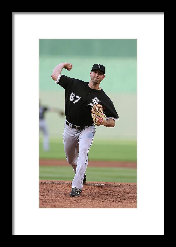 American League Baseball Framed Print featuring the photograph Chicago White Sox V Kansas City Royals by Ed Zurga