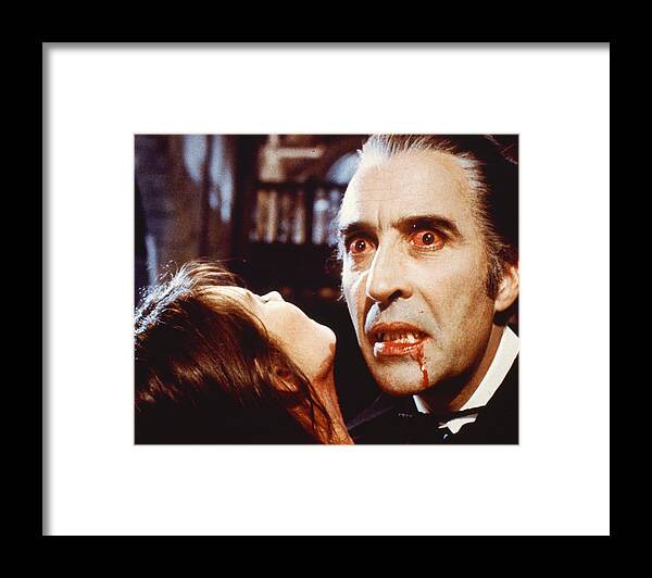Dracula A.d. 1972 Framed Print featuring the photograph Christopher Lee in Dracula A.D. 1972 #2 by Silver Screen