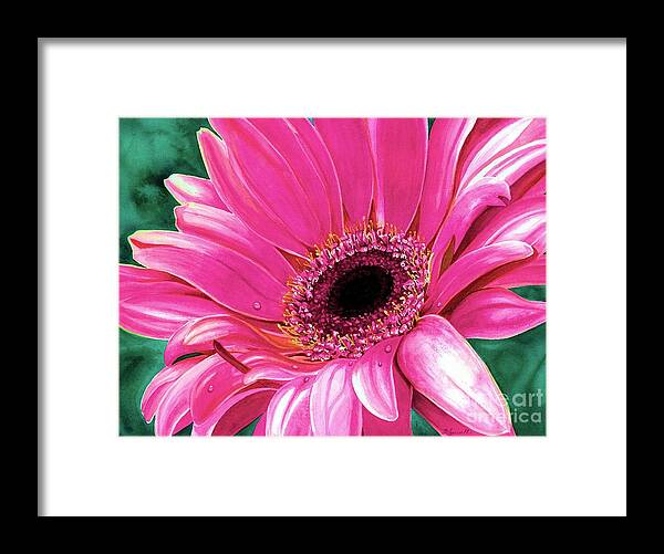 Flower Framed Print featuring the painting Christy's Daisy by Barbara Jewell