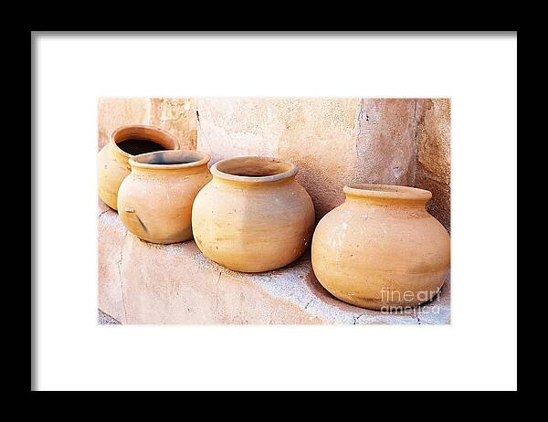 Clay Framed Print featuring the photograph Clay Pots #2 by Kerri Mortenson