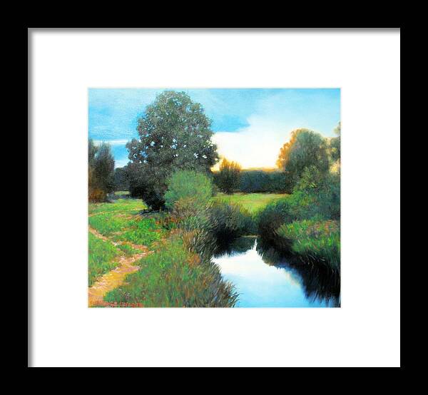 Landscape Framed Print featuring the painting Clearing Skies by Kevin Leveque