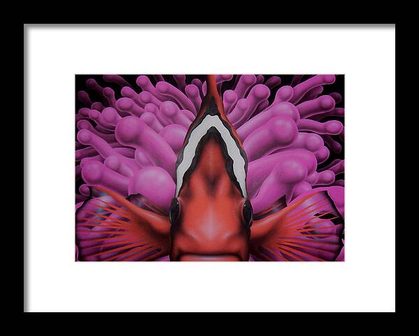 Clown Fish Framed Print featuring the painting Clown #2 by William Love