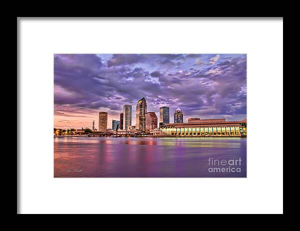 Davis Island Framed Print featuring the photograph Colorful Night Lights #2 by Sue Karski