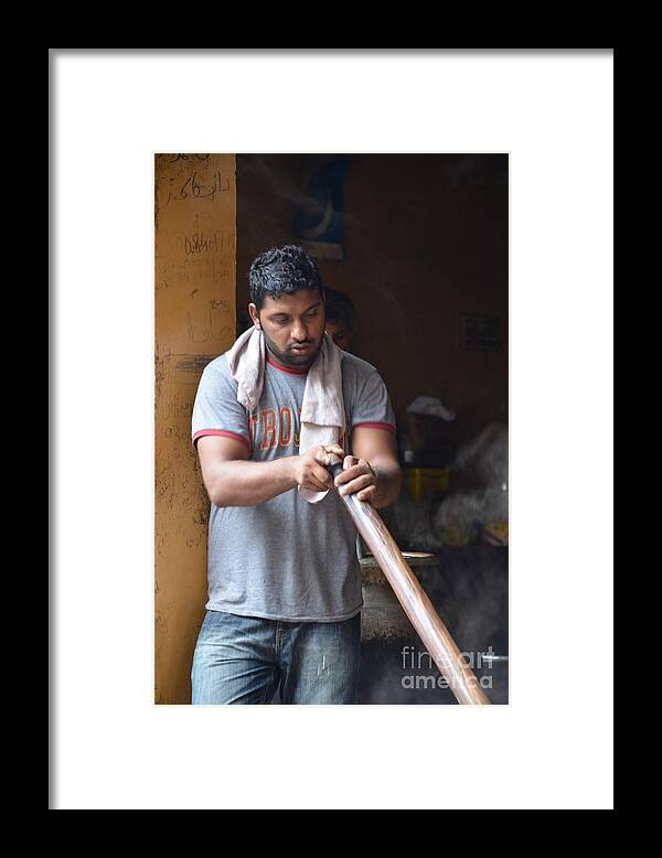 Breakfast Framed Print featuring the photograph Cooking breakfast early morning Lahore Pakistan #2 by Imran Ahmed
