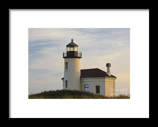 Bandon Framed Print featuring the photograph Coquille River Lighthouse by John Shaw
