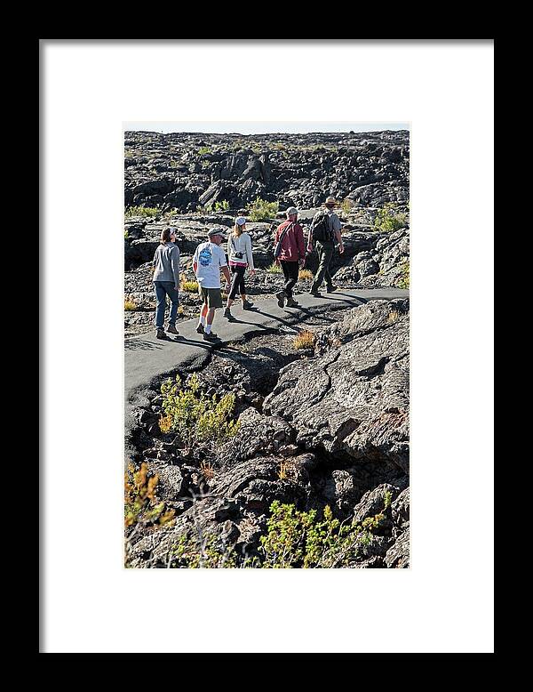 Human Framed Print featuring the photograph Craters Of The Moon Walking Tour #2 by Jim West