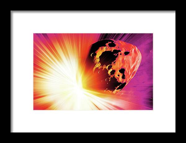 Nobody Framed Print featuring the photograph Deflecting A Near-earth Asteroid #2 by Detlev Van Ravenswaay