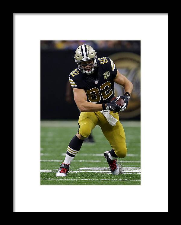 Ball Framed Print featuring the photograph Detroit Lions v New Orleans Saints #2 by Sean Gardner