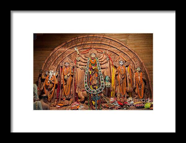 Durga Framed Print featuring the photograph Durga Puja festival #2 by Rudra Narayan Mitra
