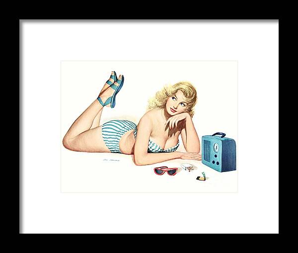  Pinup Poster Framed Print featuring the photograph Esquire Pin Up Girl by Action
