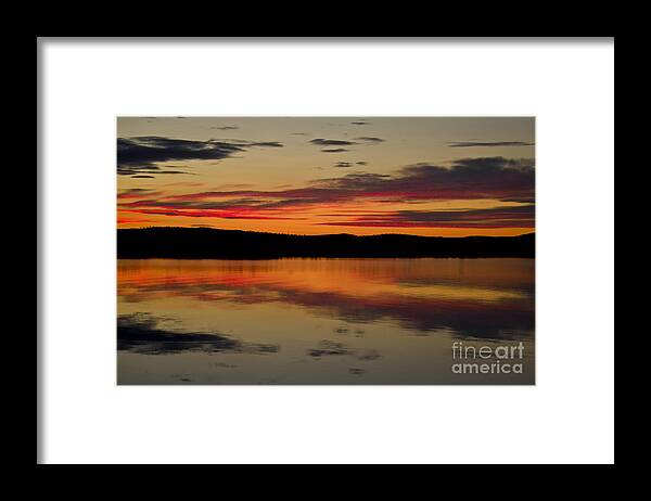 Water Framed Print featuring the photograph Evening Sky by Heiko Koehrer-Wagner