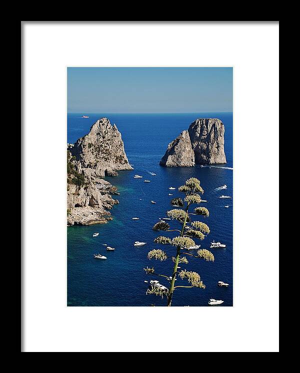 Capri Framed Print featuring the photograph Faraglioni in Capri #1 by Dany Lison