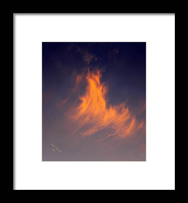 Fire Framed Print featuring the photograph Fire In The Sky #2 by Jeanette C Landstrom