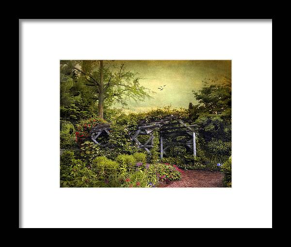 Garden Framed Print featuring the photograph Garden Arbor #2 by Jessica Jenney