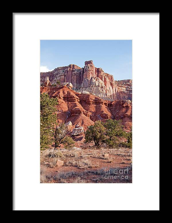 Autumn Framed Print featuring the photograph Golden Throne Capitol Reef National Park #2 by Fred Stearns
