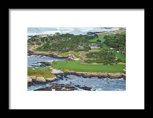 Photography Framed Print featuring the photograph Golf Course On An Island, Pebble Beach #2 by Panoramic Images
