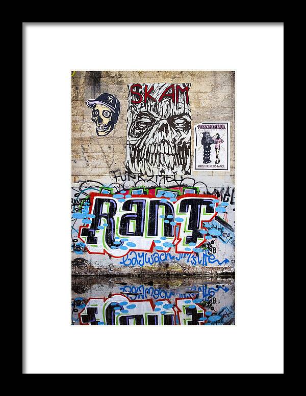 Graffiti Framed Print featuring the photograph Graffiti #2 by Carol Leigh