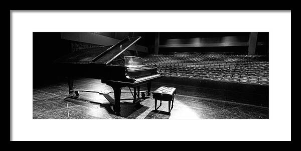 Photography Framed Print featuring the photograph Grand Piano On A Concert Hall Stage #2 by Panoramic Images
