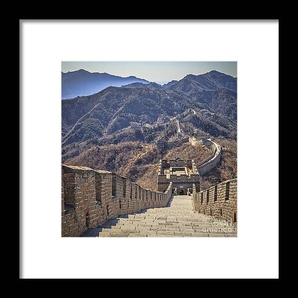 China Framed Print featuring the photograph Great Wall of China Mutianyu #2 by Colin and Linda McKie
