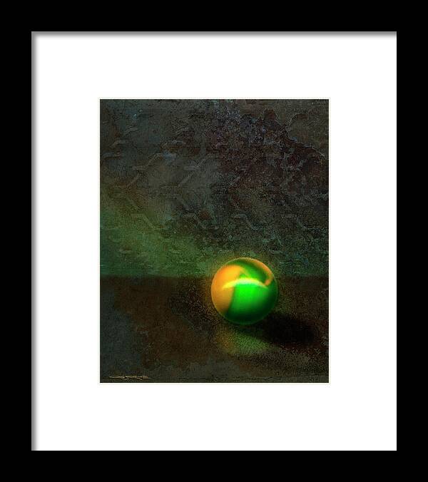 Marble Framed Print featuring the painting Green Marble #2 by Patrick J Osborne