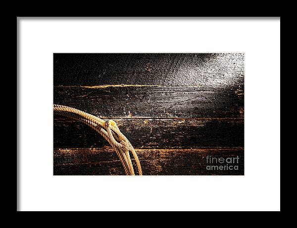 Cowboy Framed Print featuring the photograph Grunge Lasso by Olivier Le Queinec
