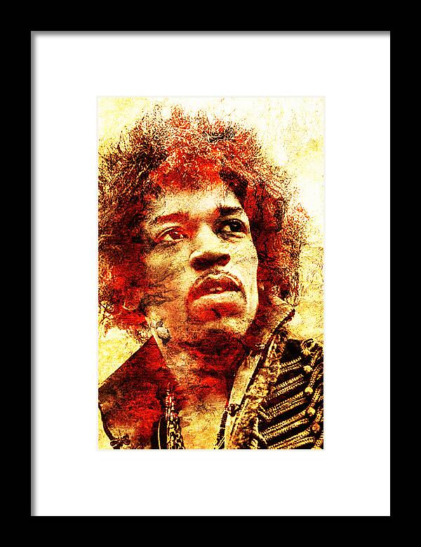 Jimi Hendrix Framed Print featuring the photograph Jimi Hendrix by J U A N - O A X A C A
